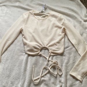 Dry Goods Tie Front Crop Top